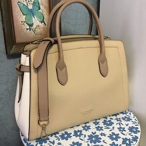 Kate spade large knott color block satchel leather bag